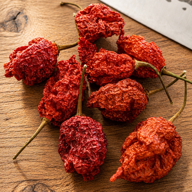 Dried Carolina Reaper Chillies (Home Grown)