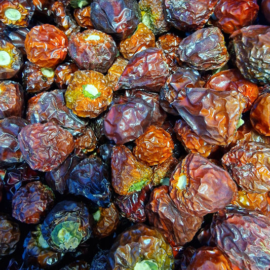 Dried Cherry Bomb Chillies (Home Grown)