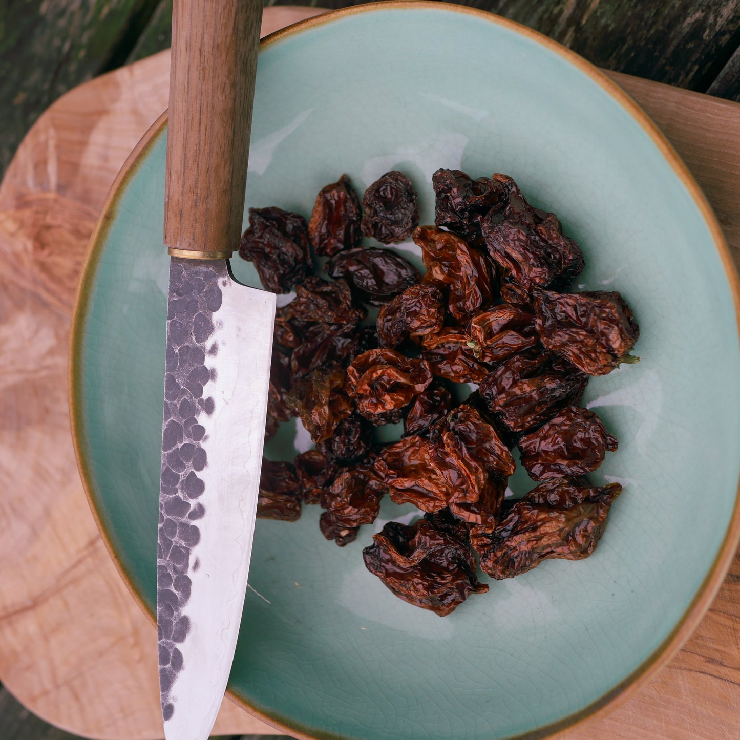 Dried Orange Habanero Chillies (Home Grown)