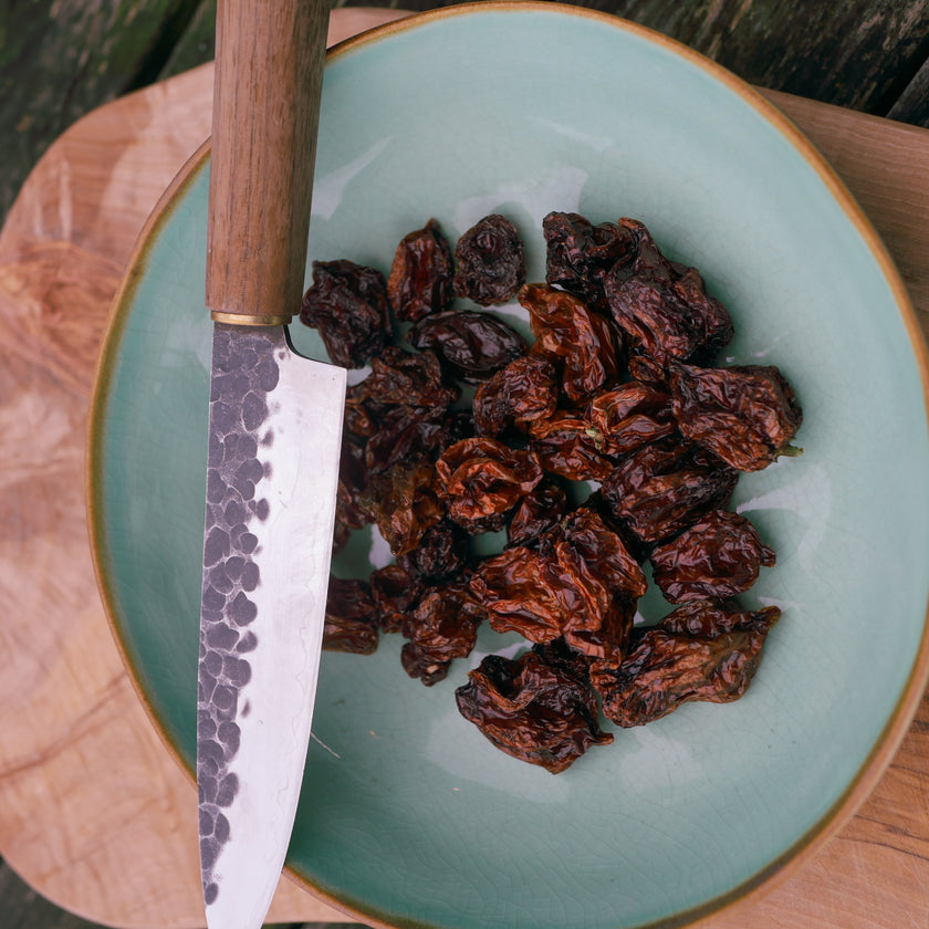 Dried Orange Habanero Chillies (Home Grown)