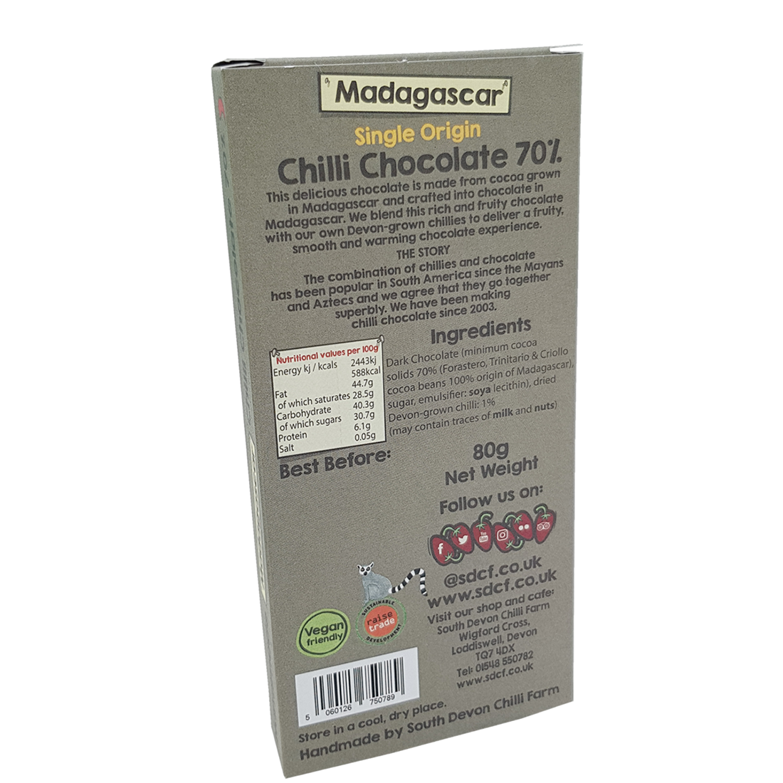 Madagascar Chilli Chocolate -  (80g)