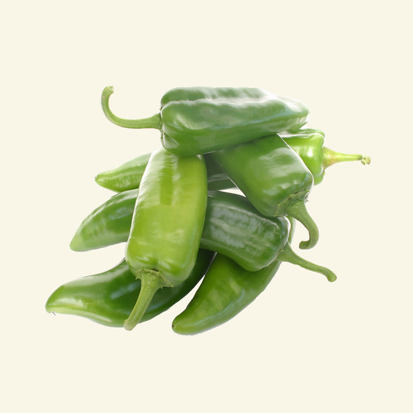 Fresh Anaheim (Hatch) Chillies - Green (2 fruits)